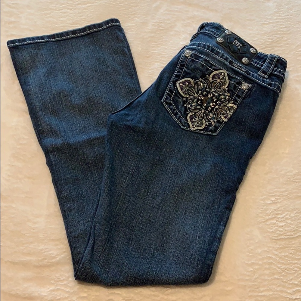 Boot Leg Mid Rise Miss Me Jeans